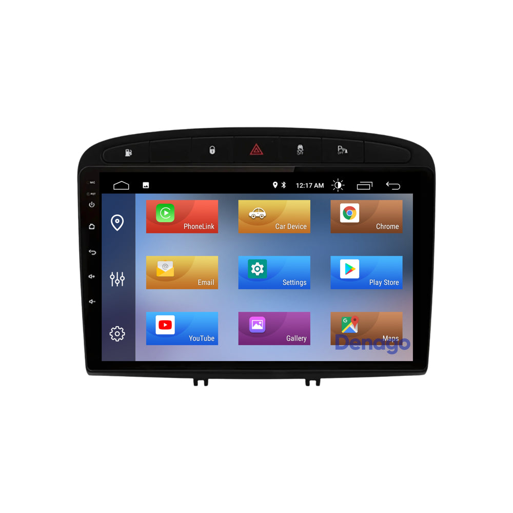 Radio para coche Peugeot 308 y 408 CarPlay | 2007 a 2013 | Denago DNG-A242 | 9 pulgadas | Androide 13 | CarPlay inalámbrico y Android Auto