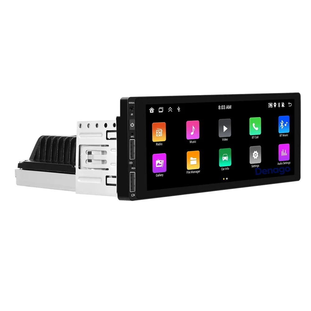 Denago DNG-0318 | 1-DIN Autoradio met 6.86” Touchscreen | Android 13 | CarPlay & Android Auto | Bluetooth | 2GB RAM | 64GB Opslag