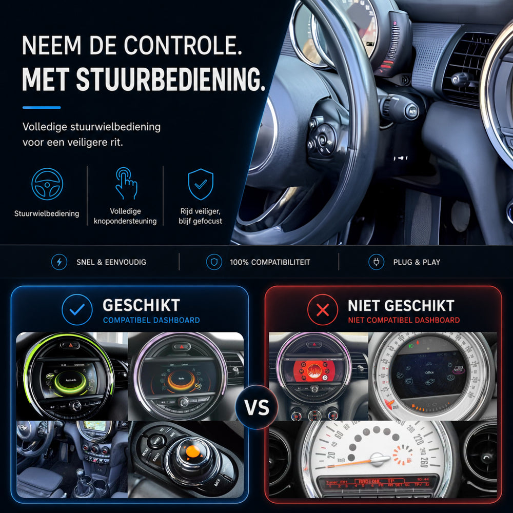 MINI Cabrio | 2015 t/m 2018 | CarPlay & Android Auto Box