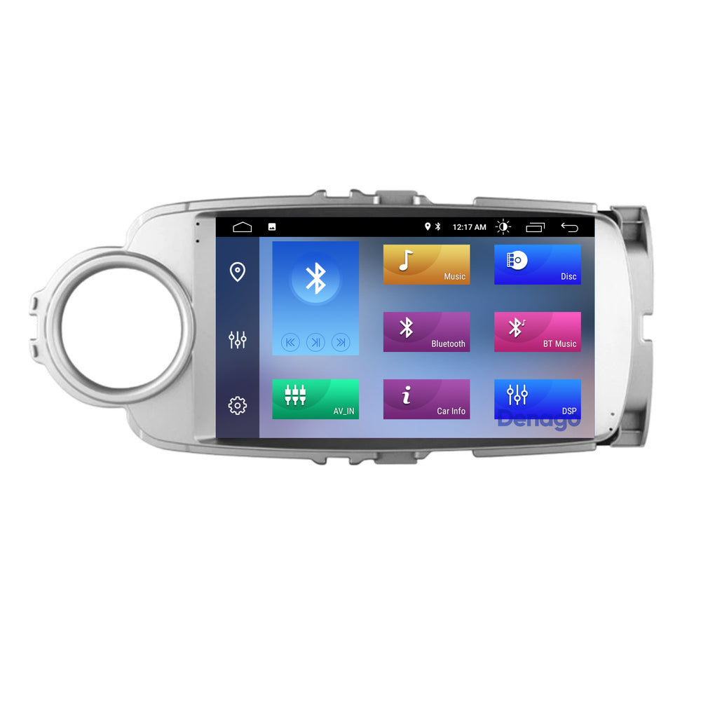 Radio para coche Toyota Yaris CarPlay | 2011 a 2019 | Denago DNG-A286 | 9 pulgadas | Androide 13 | Plata | CarPlay inalámbrico y Android Auto