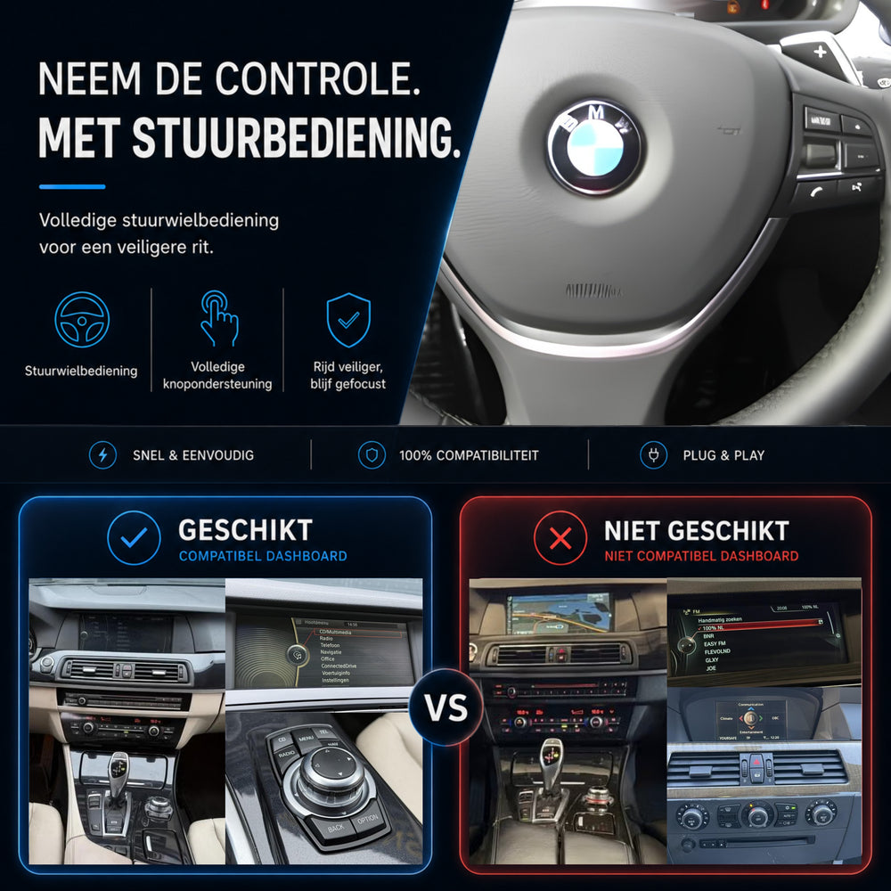 Davilon CarPlay y Android Auto Box | Adecuado para BMW Serie 5 | 2009 a 2012
