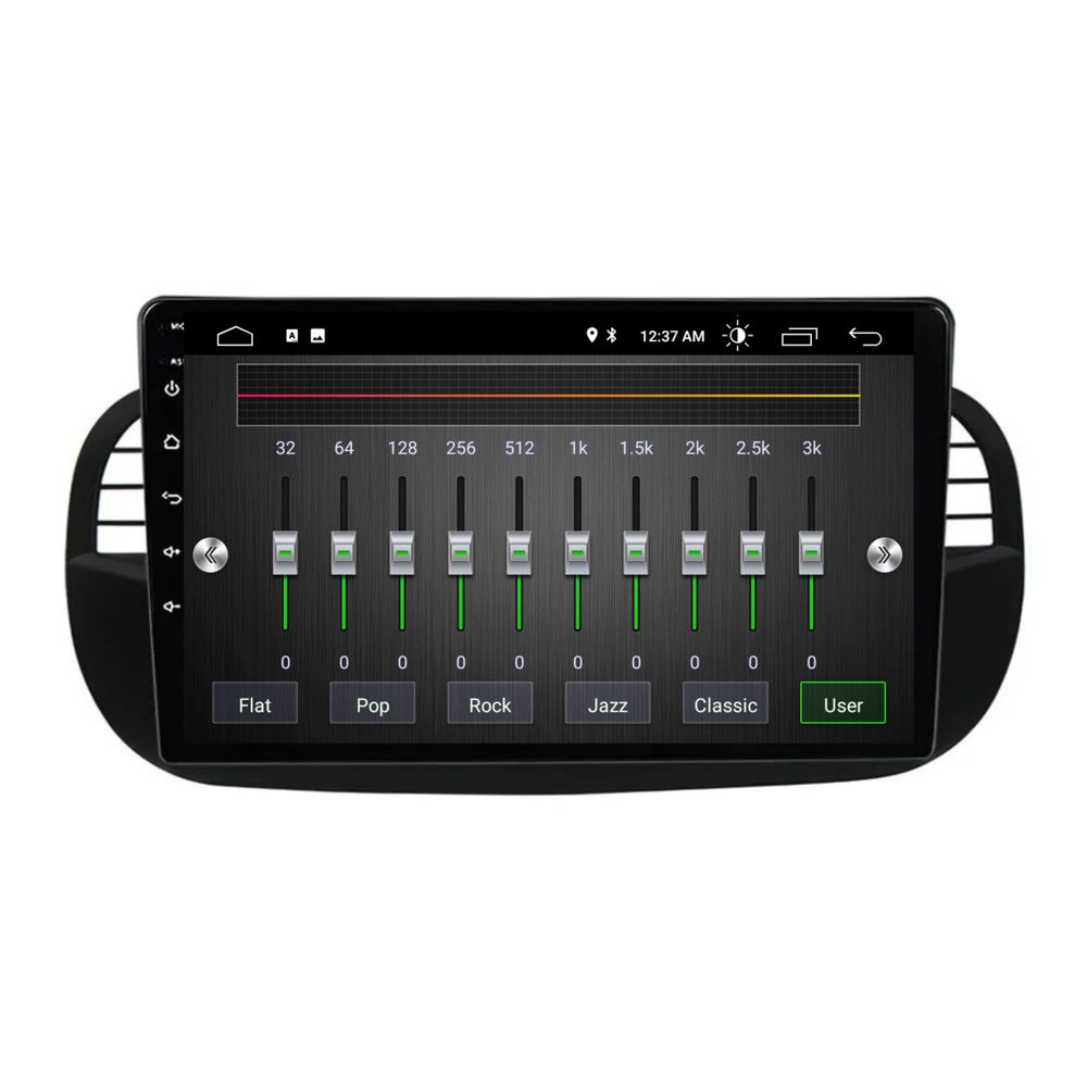 Fiat 500 CarPlay autoradio | 2007 t/m 2015 | Denago DNG-A66 | 9 inch | Android 13 | Draadloos CarPlay & Android Auto