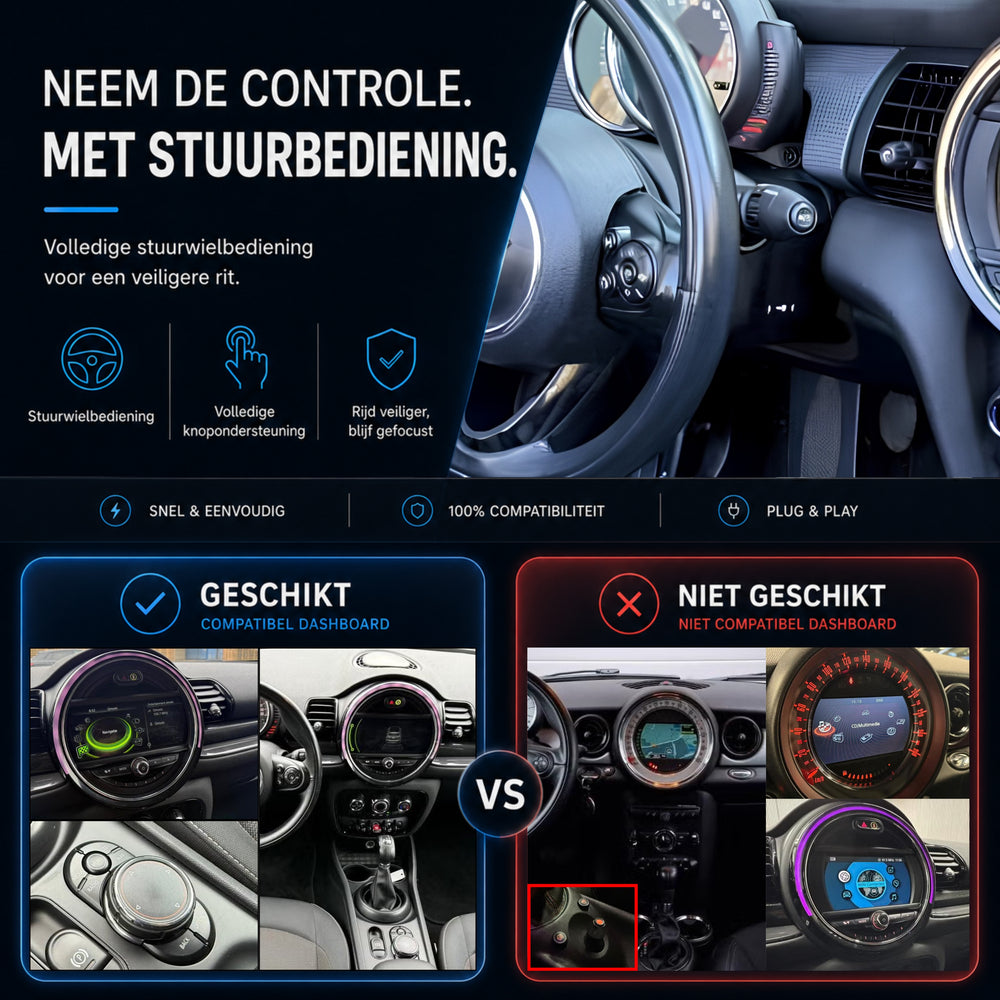 MINI Clubman | 2015 t/m 2017 | CarPlay & Android Auto Box