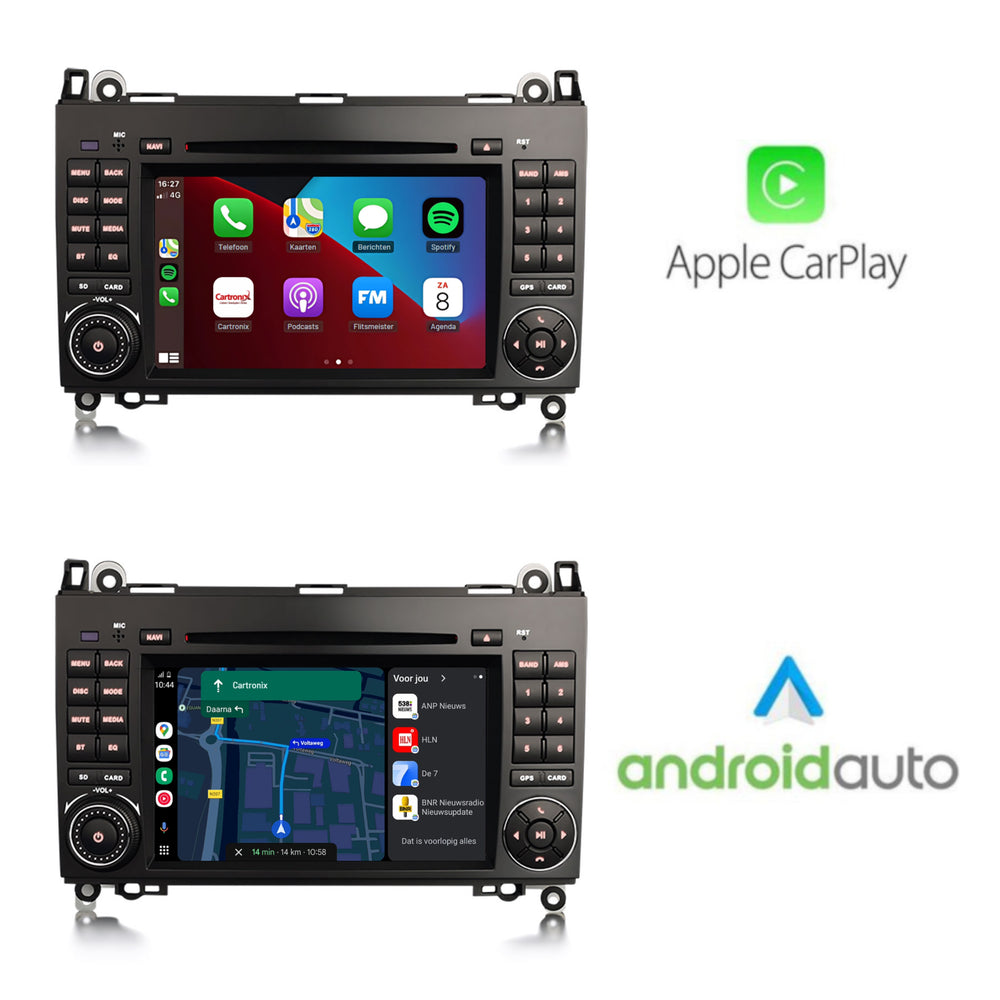 Mercedes Sprinter | vito | viano | CarPlay y Android Auto | radio de coche | Androide 14 | 4+64GB | DVD/CD