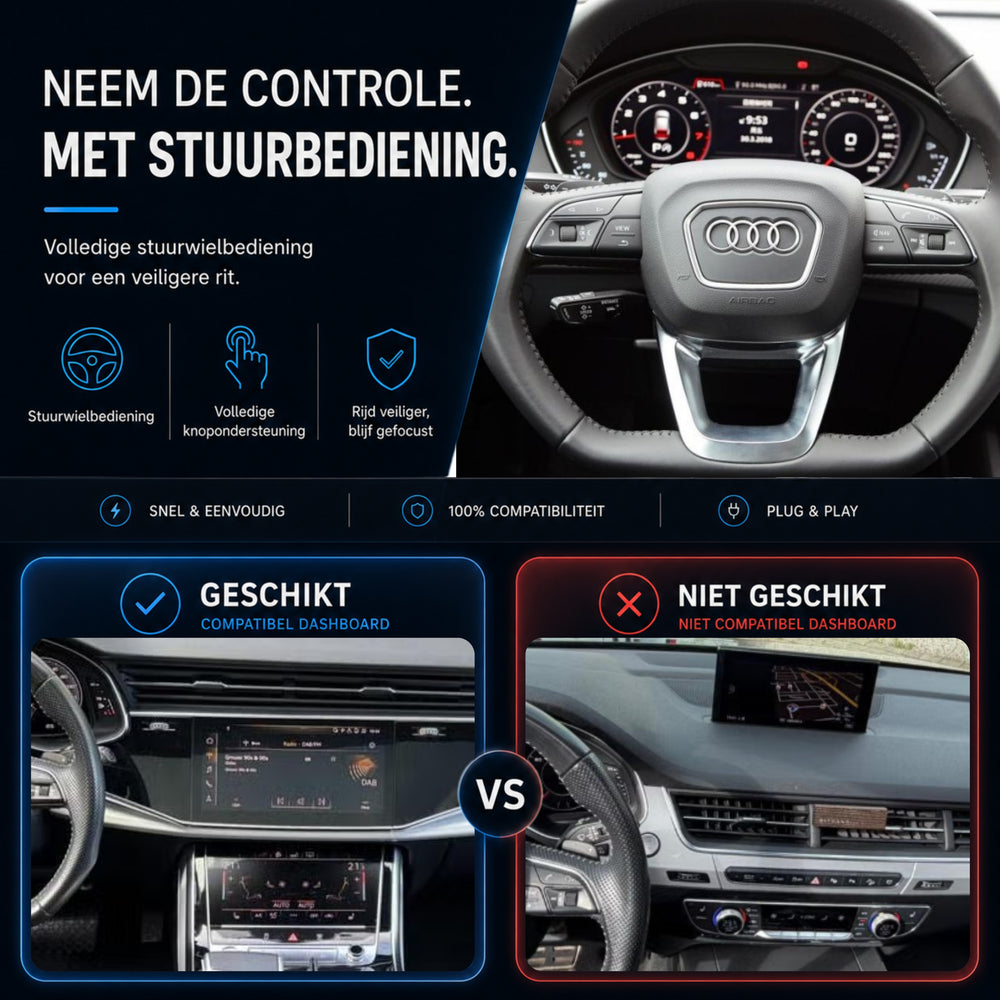 Audi Q7 en Audi SQ7 | 2019 t/m 2026 | CarPlay & Android Auto Box | MIB3