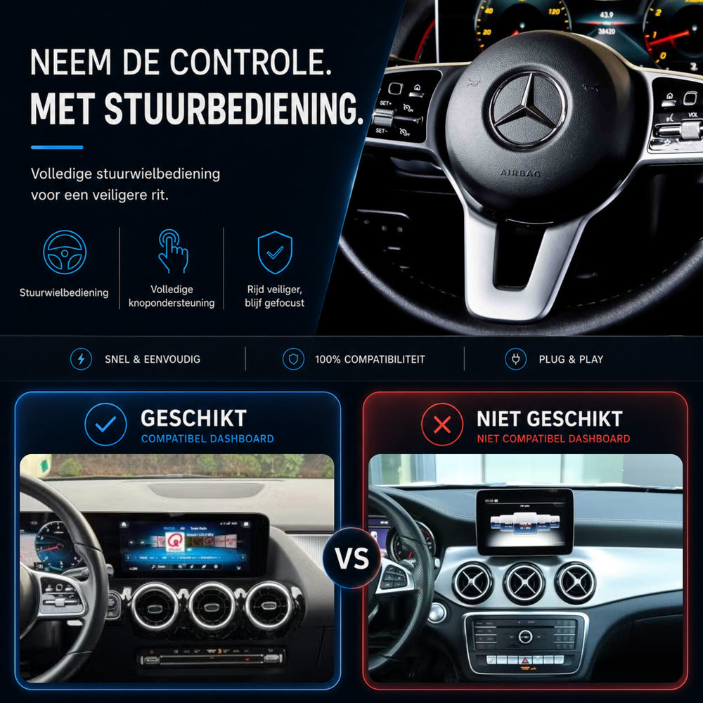 Mercedes GLA-Klasse H247 | 2020 t/m 2026 | CarPlay & Android Auto Box | NTG 6.0 (MBUX)