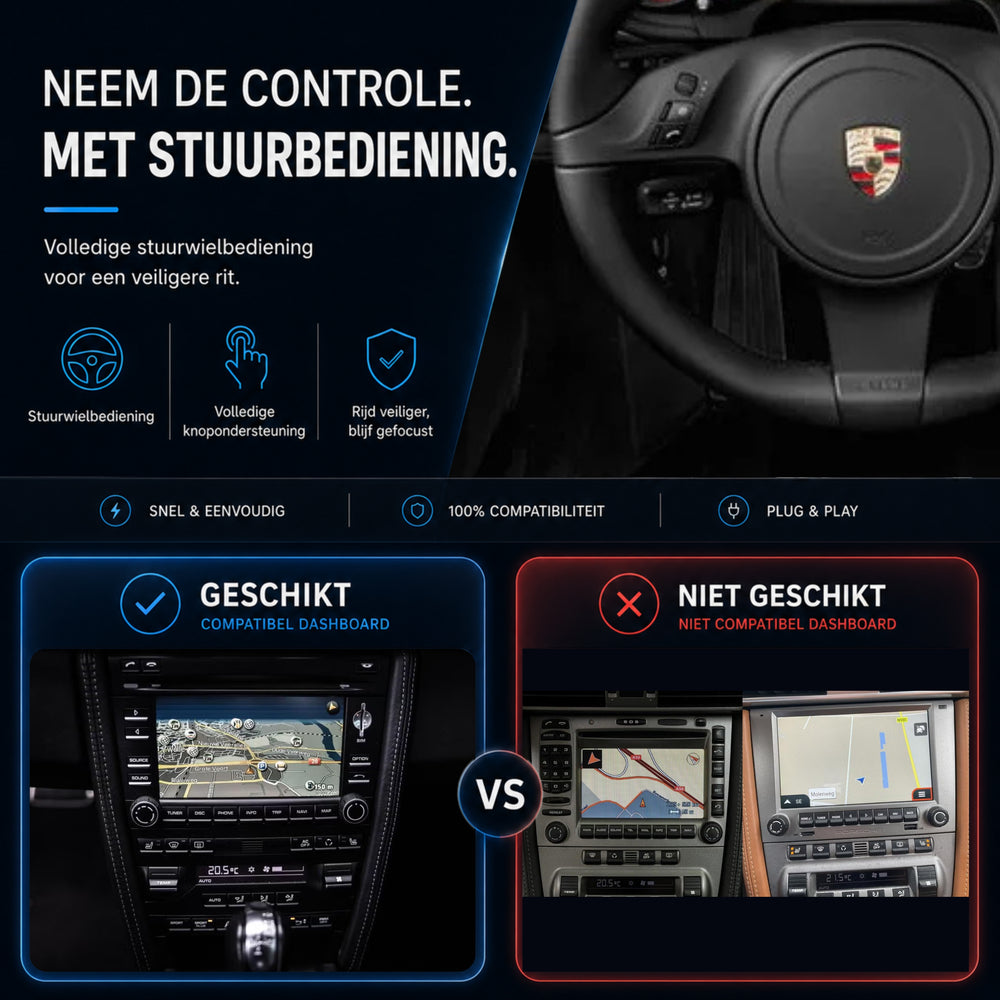 Porsche 911 (997.2) | 2008 t/m 2011 | CarPlay & Android Auto Box | PCM 3.0