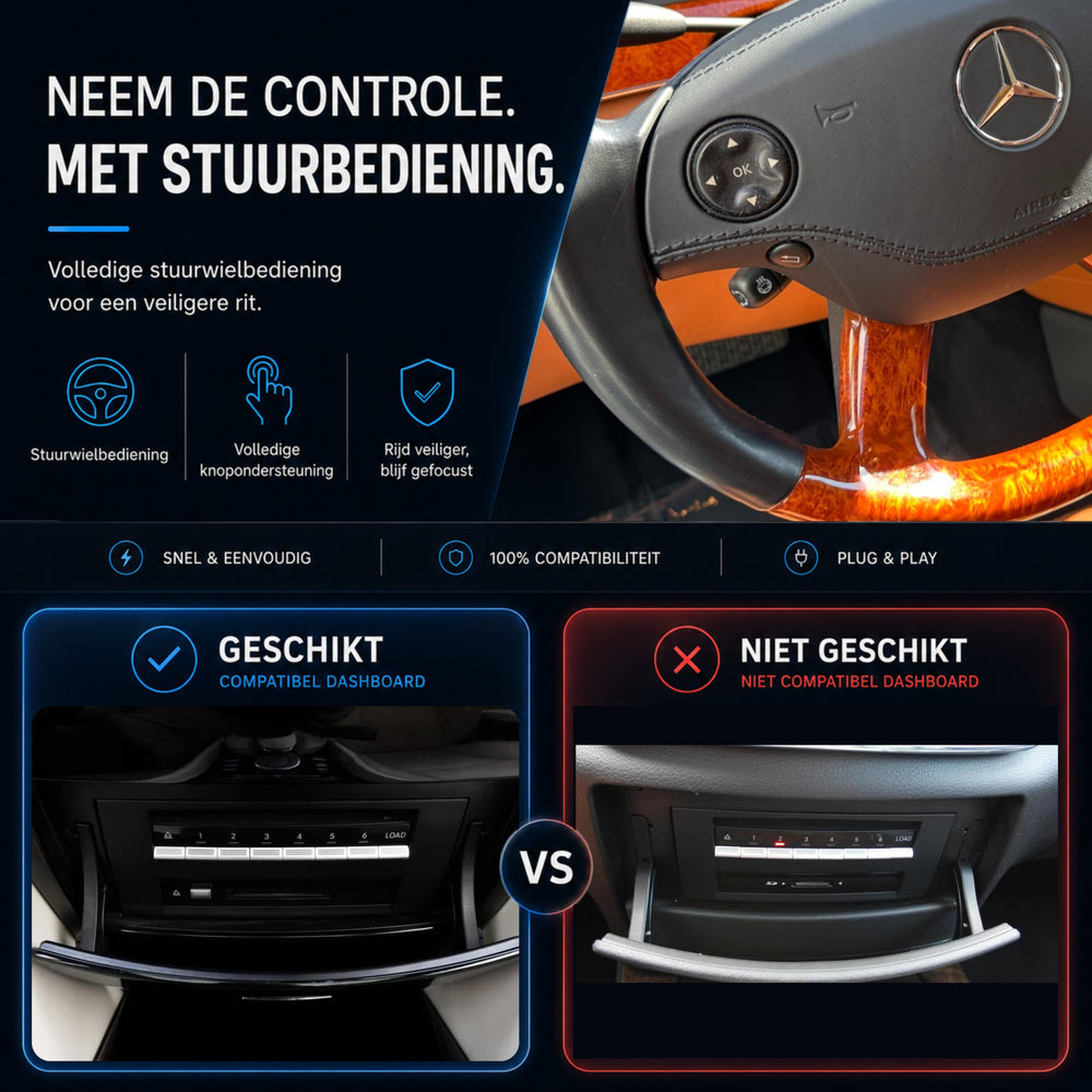 Mercedes S-Klasse | 2005 t/m 2009 | CarPlay & Android Auto Box | NTG 3.0