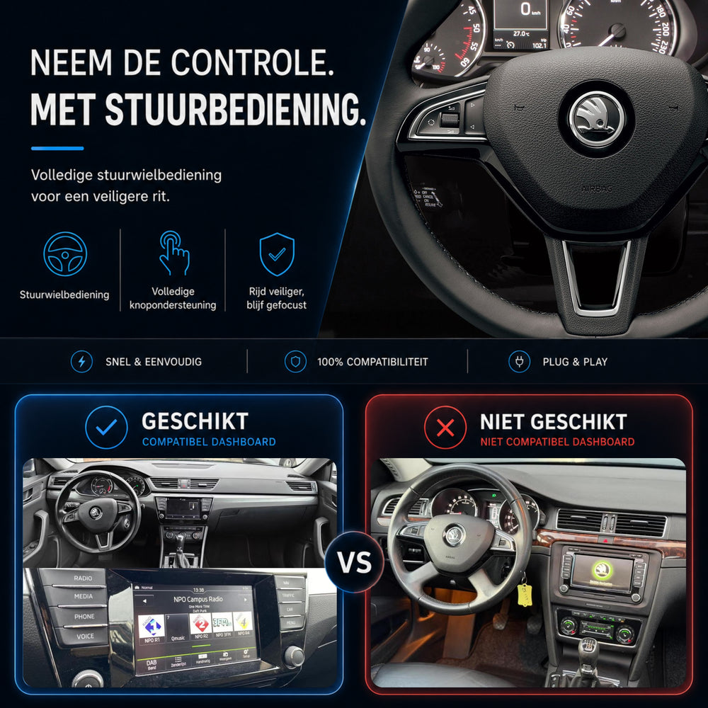 Škoda Superb | 2015 t/m 2021 | CarPlay & Android Auto Box | MIB