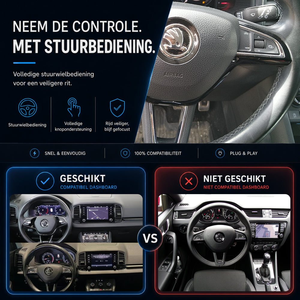 Škoda Karoq | 2016 t/m 2021 | CarPlay & Android Auto Box | MIB