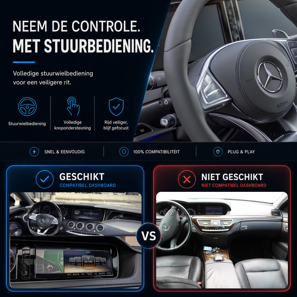 Mercedes S-Klasse W222 | 2013 t/m 2016 | CarPlay & Android Auto Box | NTG 5.0