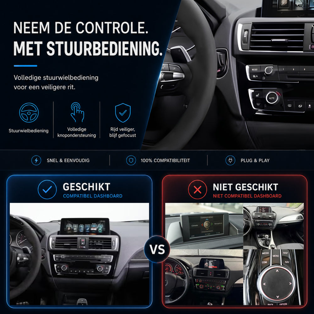 Davilon CarPlay y Android Auto Box | Adecuado para BMW Serie 1 | 2016 a 2019