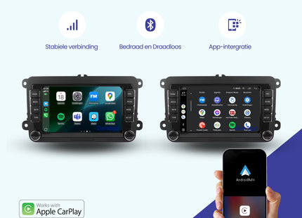 7 INCH Volkswagen Draadloos CarPlay | 4+64GB | Android 13