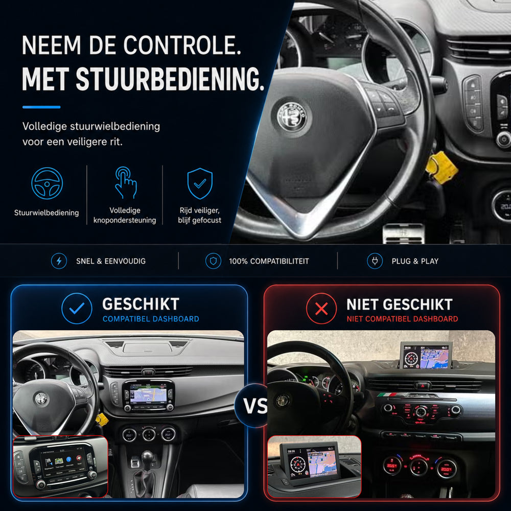 Davilon CarPlay y Android Auto Box | Adecuado para Alfa Romeo Giulietta | 2014 a 2022