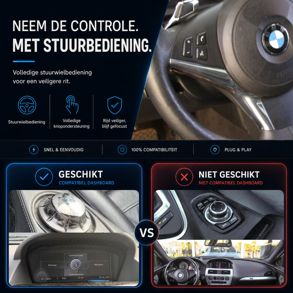 Davilon CarPlay y Android Auto Box | Adecuado para BMW Serie 6 | 2004 a 2008