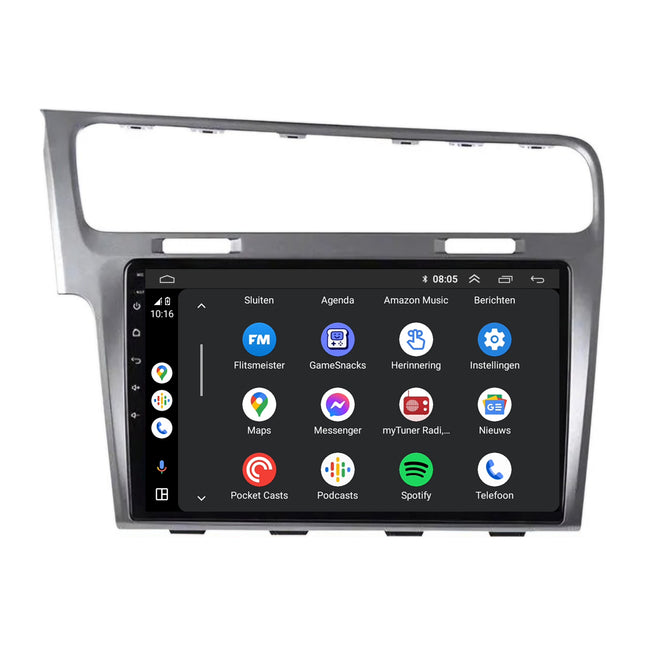 Volkswagen Golf 7 | Android 13 | Autoradio | 2012 t/m 2020 | Carplay & Android Auto | Zilver