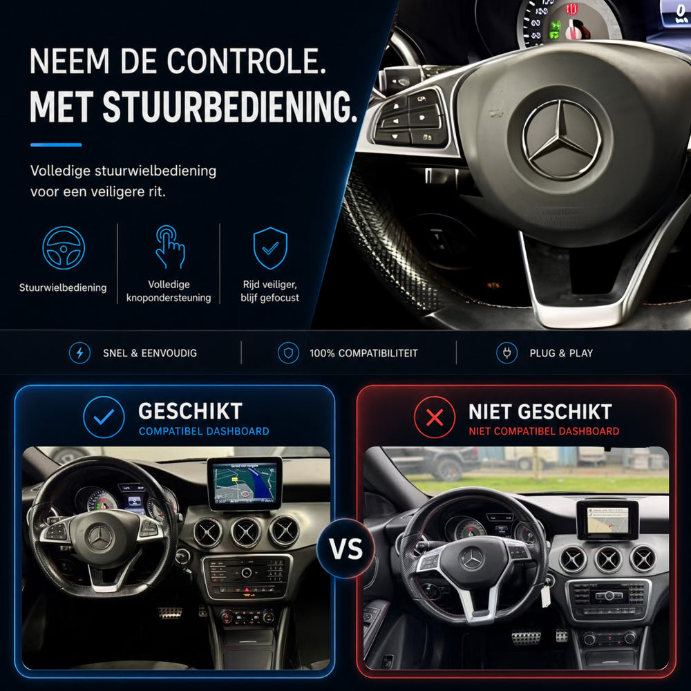 Mercedes CLA-Klasse W117 | 2015 t/m 2019 | CarPlay & Android Auto Box | NTG 5.0