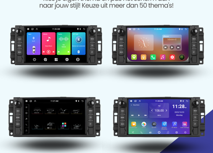 Jeep Cherokee Wrangler Compass | Carplay | Android 13 Autoradio Navigatie