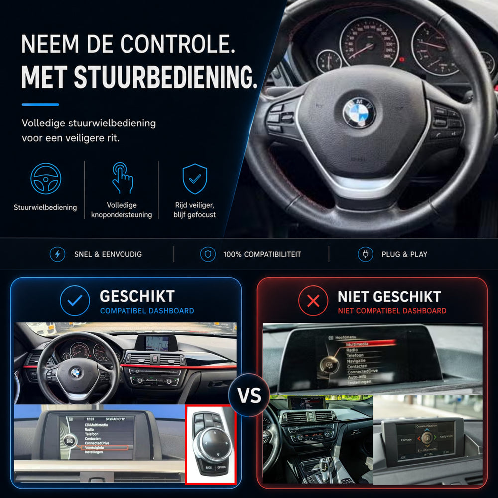 Davilon CarPlay y Android Auto Box | Adecuado para BMW Serie 3 | 2008 a 2013