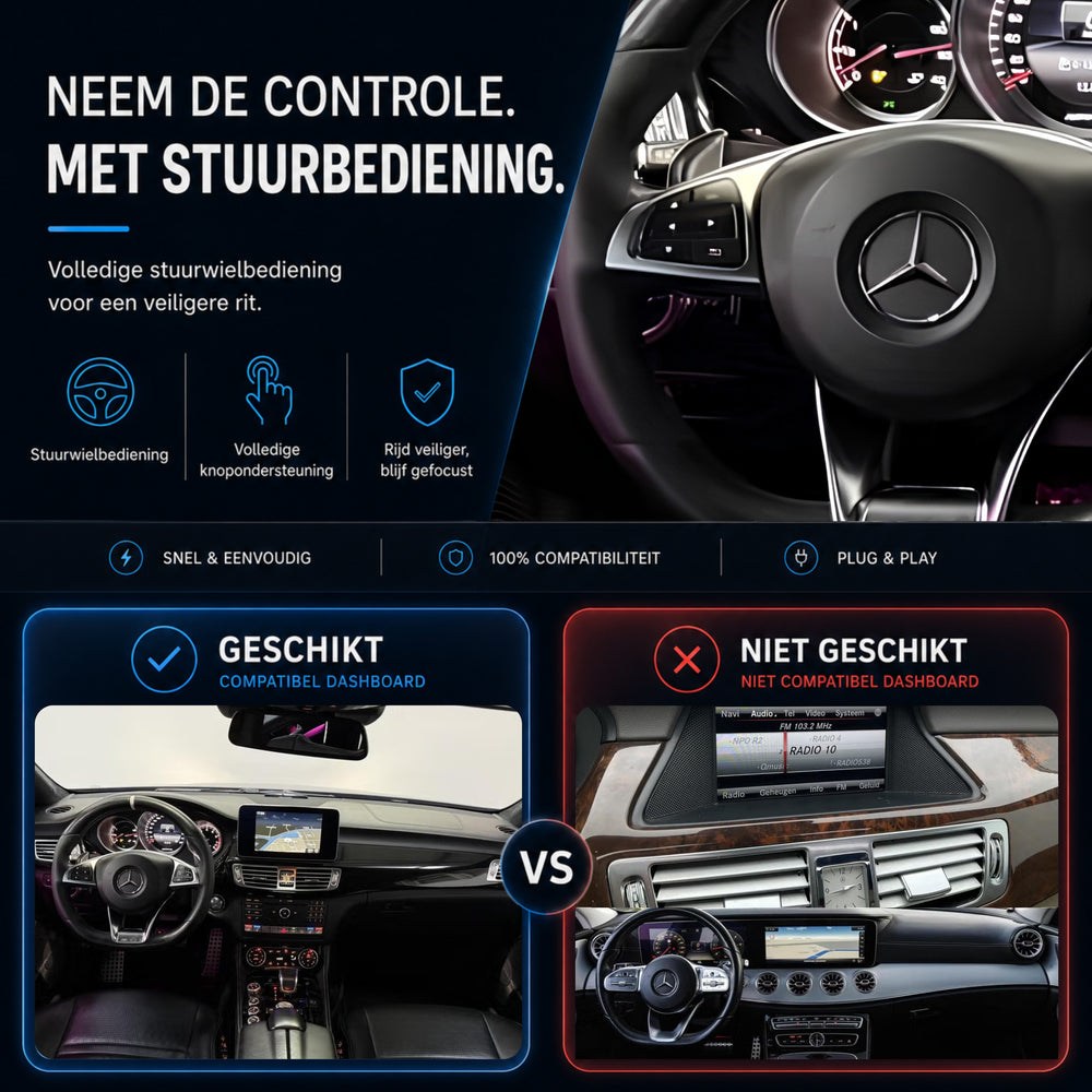Mercedes CLS-Klasse W218 | 2015 t/m 2017 | CarPlay & Android Auto Box | NTG 5.0