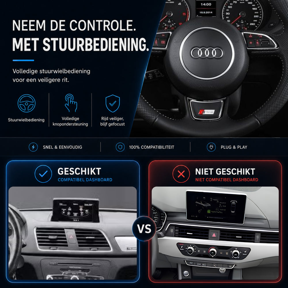 Audi Q3 en Audi RSQ3 | 2011 t/m 2018 | CarPlay & Android Auto Box | MMI 2G