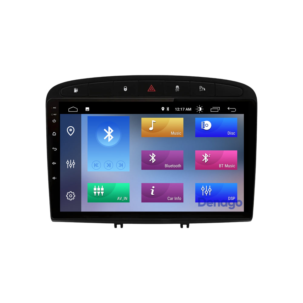 Radio para coche Peugeot 308 y 408 CarPlay | 2007 a 2013 | Denago DNG-A242 | 9 pulgadas | Androide 13 | CarPlay inalámbrico y Android Auto