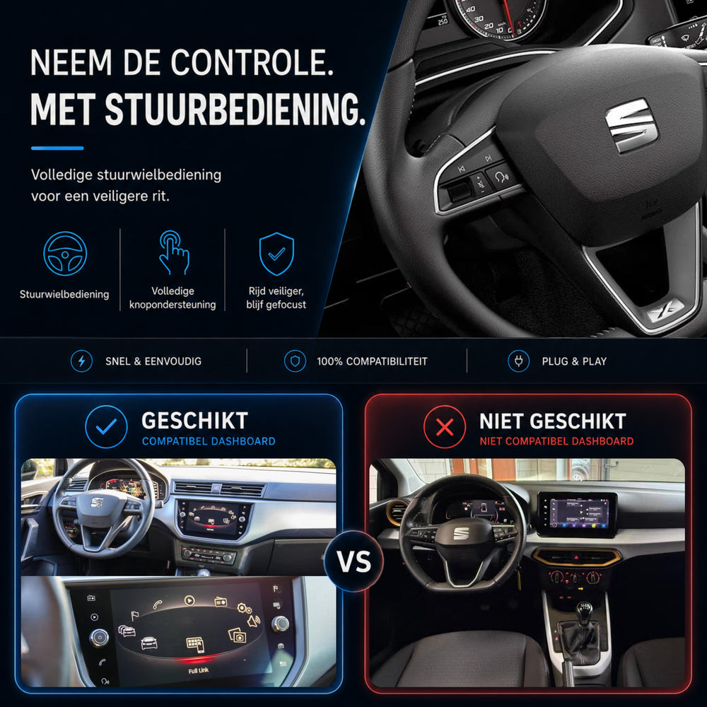 SEAT Arona | 2016 t/m 2021 | CarPlay & Android Auto Box | MIB