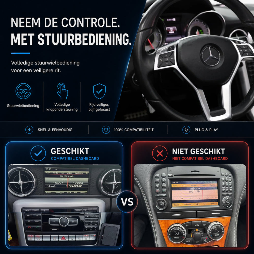 Mercedes SLK W172 | 2011 t/m 2016 | CarPlay & Android Auto Box