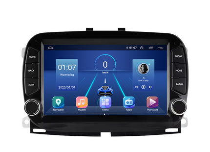 Fiat 500 | Android 13 | Autoradio | 2016 à 2019 | CarPlay & Android Auto | Noir