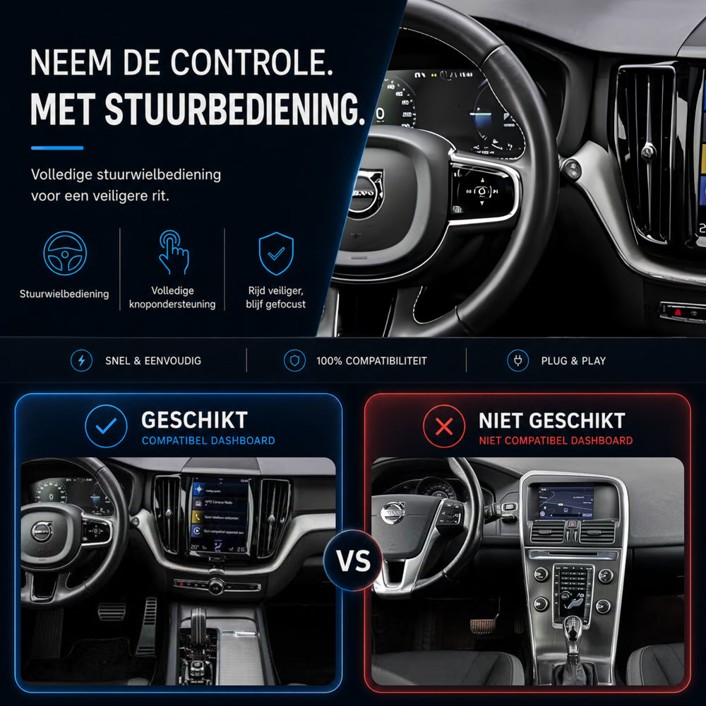 Volvo XC60 | 2018 t/m 2021 | CarPlay & Android Auto Box | Sensus Navigation
