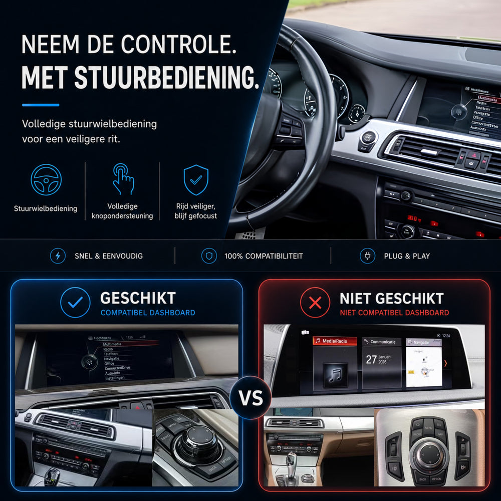 Boîte Davilon CarPlay et Android Auto | Convient pour BMW Série 7 | 2012 à 2015