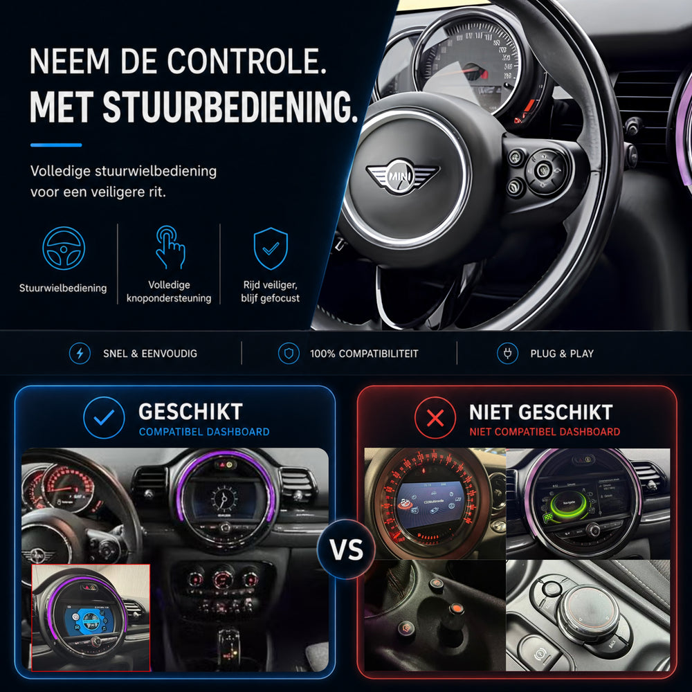 Boîte Davilon CarPlay et Android Auto | Convient pour MINI Clubman | 2017 à 2020