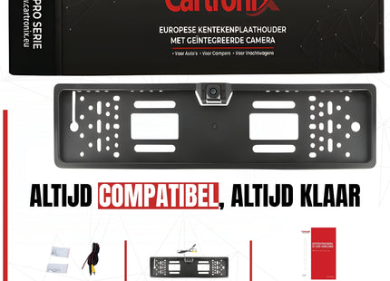 Support de plaque d'immatriculation Cartronix RV-400 PRO avec caméra