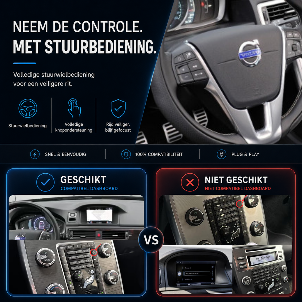 Volvo V70 | 2014 to 2018 | CarPlay & Android Auto Box | Sensus Connect