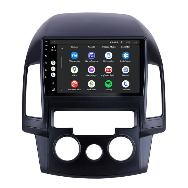 Hyundai i30 | Android 13 | Autoradio | 2007 t/m 2012 | Carplay & Android Auto | Handgeschakelde Airco