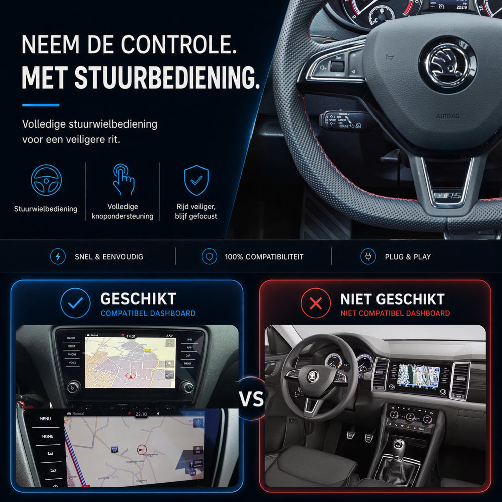 Škoda Octavia | 2013 t/m 2020 | CarPlay & Android Auto Box | MIB