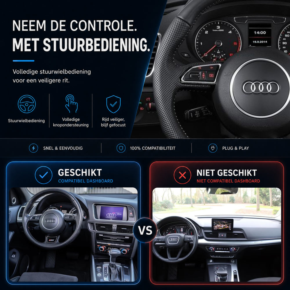 Audi Q5 en Audi SQ5 | 2008 t/m 2017 | CarPlay & Android Auto Box | MMI 3G
