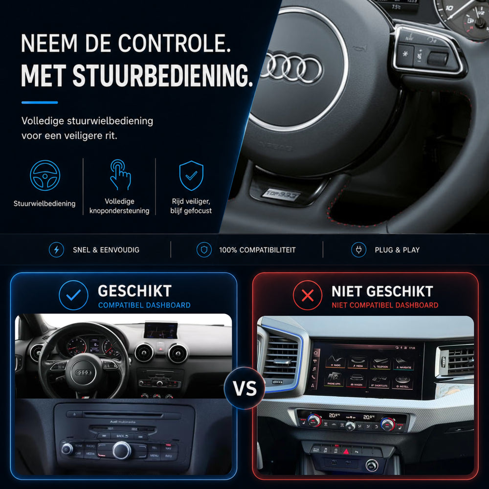 Audi A1 en Audi S1 | 2010 t/m 2018 | CarPlay & Android Auto Box | MMI 3G