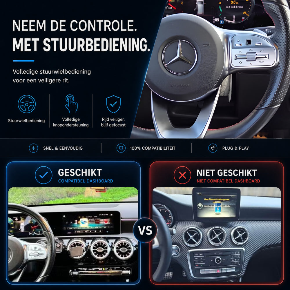 Mercedes A-Klasse W177 | 2018 t/m 2026 | CarPlay & Android Auto Box | NTG 6.0 (MBUX)