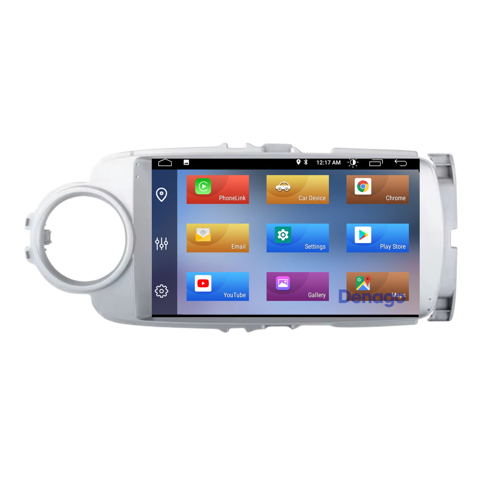 Toyota Yaris CarPlay car radio | 2011 to 2019 | Denago DNG-A286 | 9 inches | Android 13 | Silver | Wireless CarPlay & Android Auto