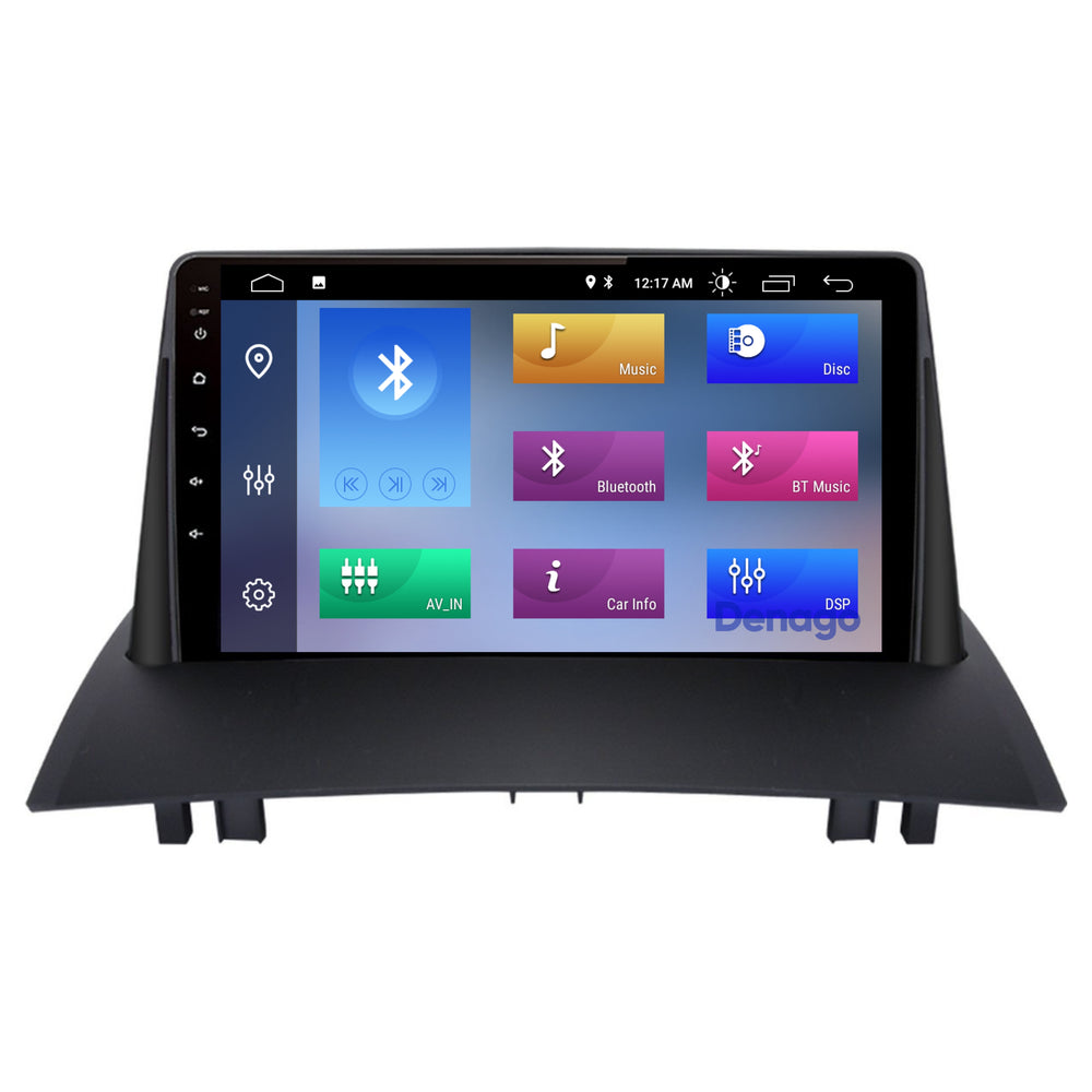 Radio para coche Renault Mégane II CarPlay | 2003 a 2008 | Denago DNG-A175 | 9 pulgadas | Androide 13 | CarPlay inalámbrico y Android Auto