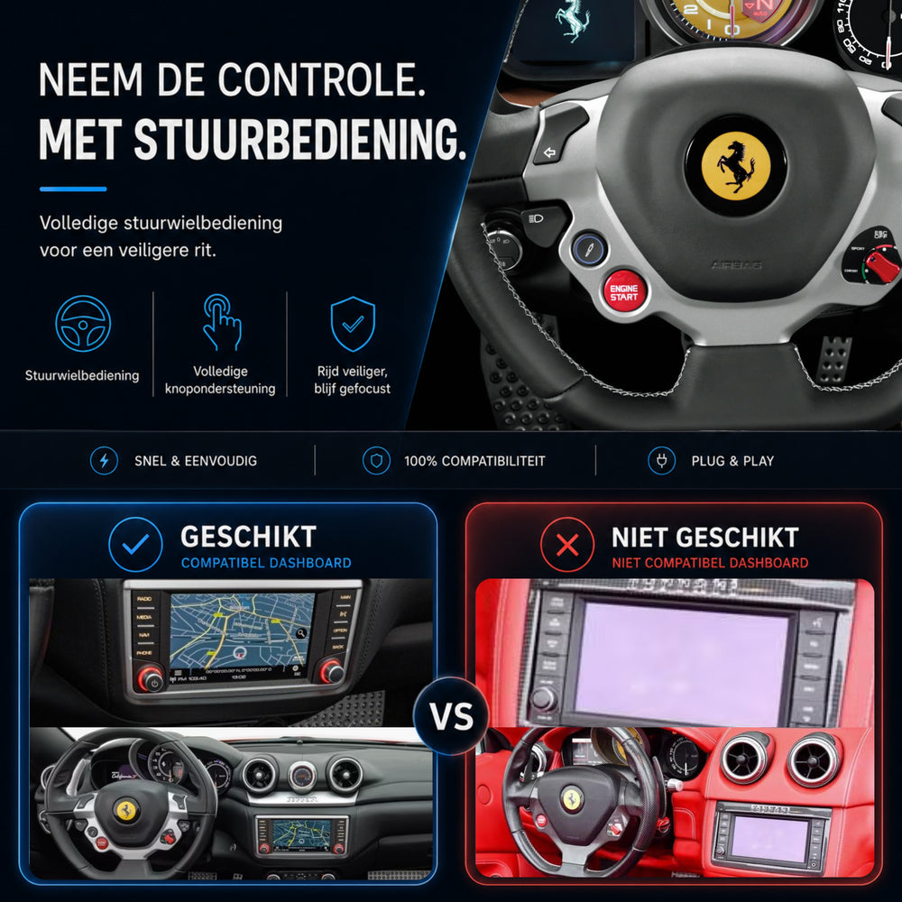 Ferrari California T | 2015 t/m 2018 | CarPlay & Android Auto Box