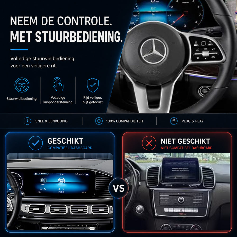 Mercedes GLS-Klasse X167 | 2020 t/m 2026 | CarPlay & Android Auto Box | NTG 6.0 (MBUX)