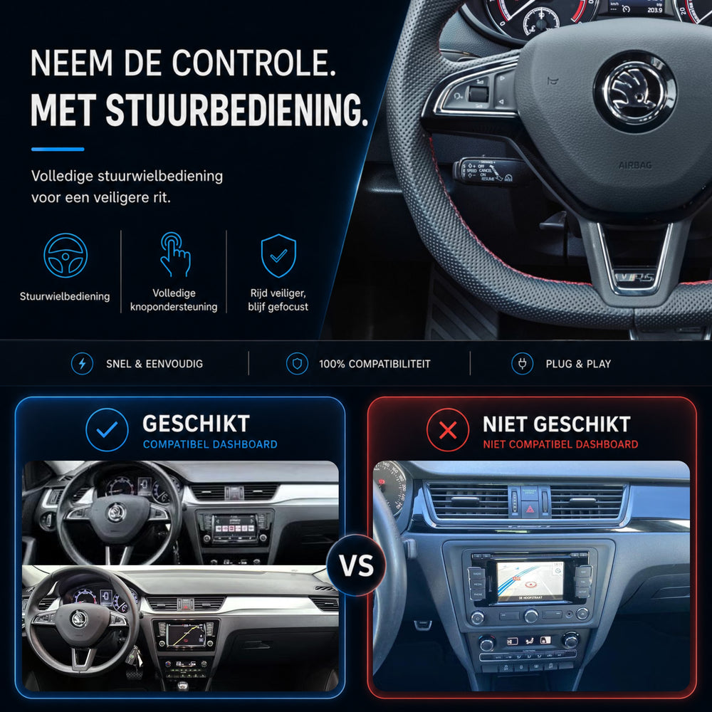 Škoda Rapid | 2015 t/m 2019 | CarPlay & Android Auto Box | MIB
