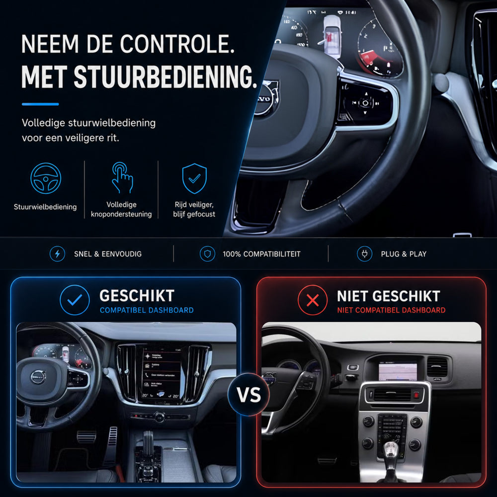 Volvo S60 | 2018 t/m 2021 | CarPlay & Android Auto Box | Sensus Navigation
