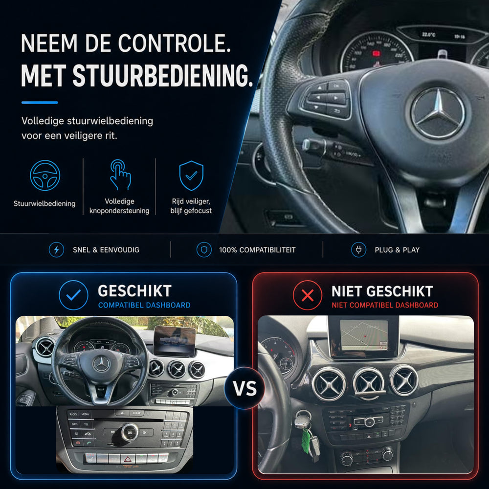 Mercedes B-klasse W246 | 2015 t/m 2018 | CarPlay & Android Auto Box | NTG 5.0