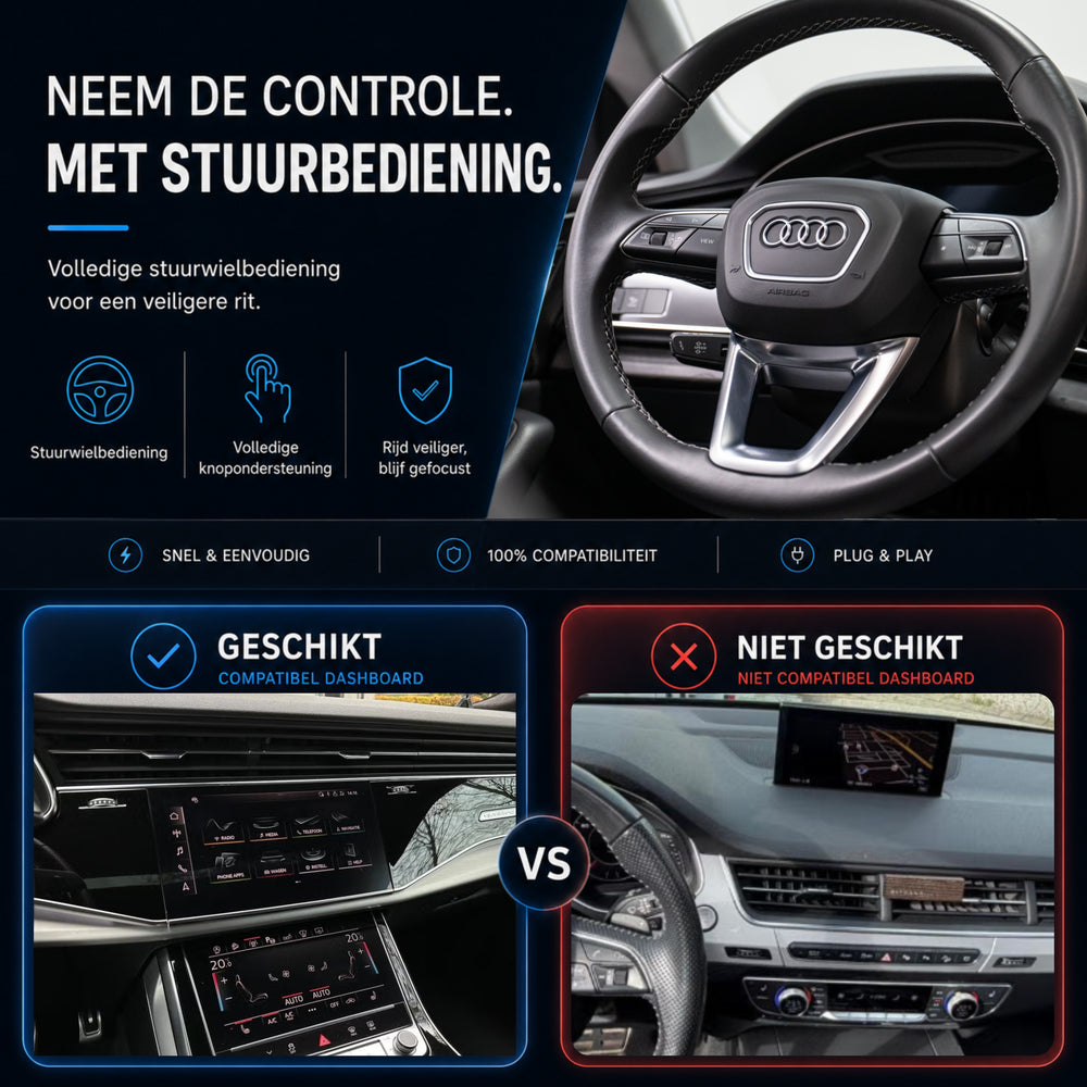 Audi Q8, Audi SQ8 en Audi RSQ8 | 2018 t/m 2026 | CarPlay & Android Auto Box | MIB3