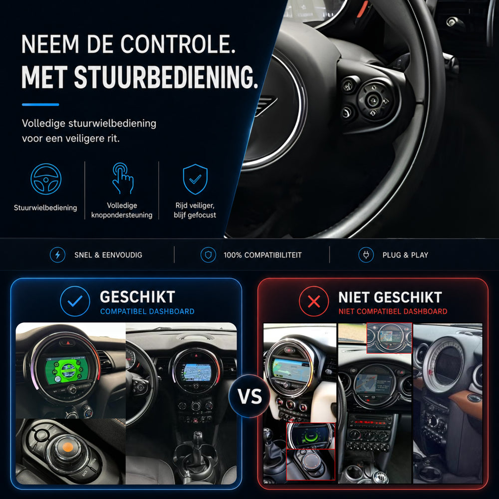 MINI Cooper | 2018 t/m 2020 | CarPlay & Android Auto Box