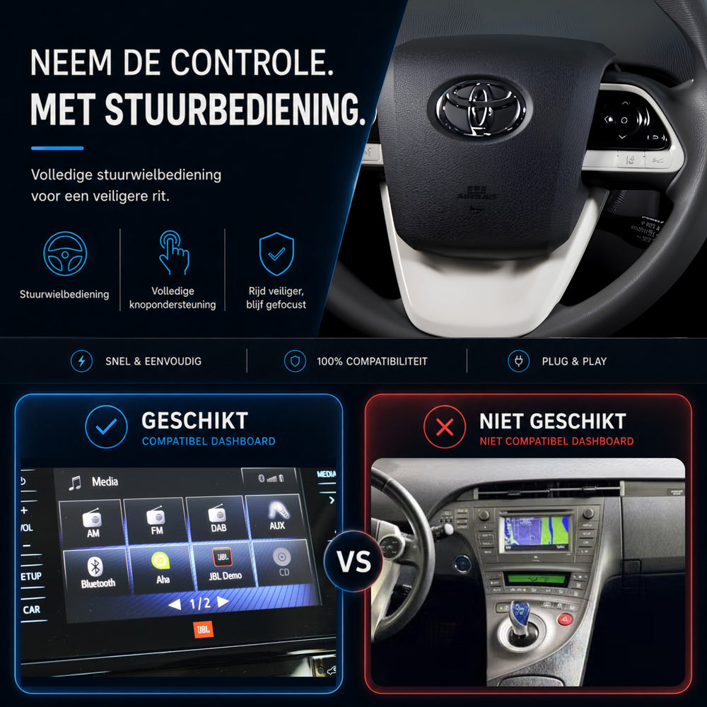 Toyota Prius | 2016 t/m 2018 | CarPlay & Android Auto Box | Touch 2 | Panasonic