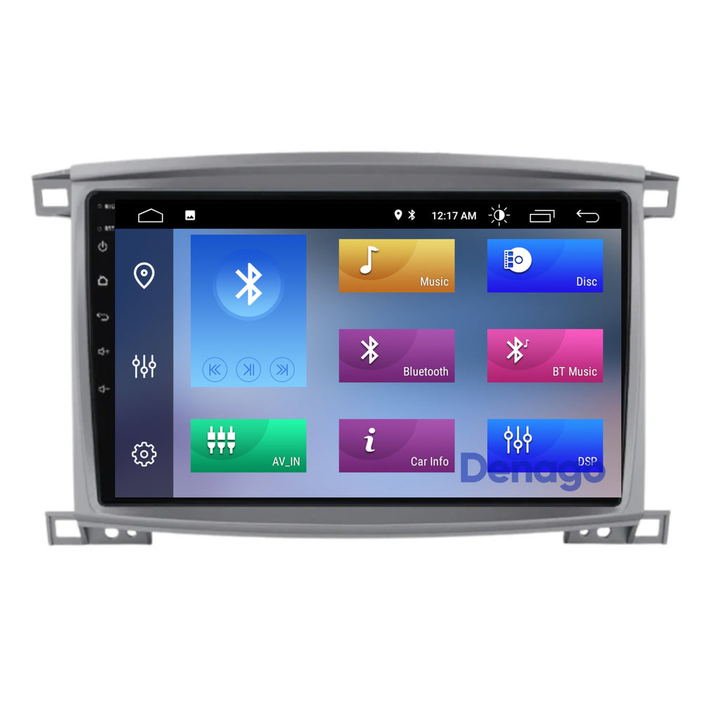 Radio para coche Toyota Land Cruiser 100 CarPlay | 2005 a 2007 | Denago DNG-A310 | 10 pulgadas | Androide 13 | CarPlay inalámbrico y Android Auto | Marco gris